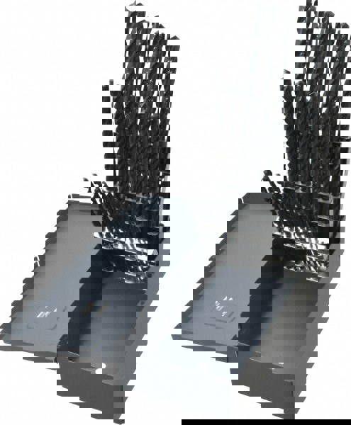 Drill Bit Set: Taper Length Drill Bits, 29 Pc, 118 °, High Speed Steel